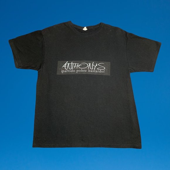 Anthony's Partido Pobre Bastardo Men's Black T-Shirt Size XL - Picture 1 of 3